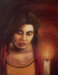 Donna con candela 